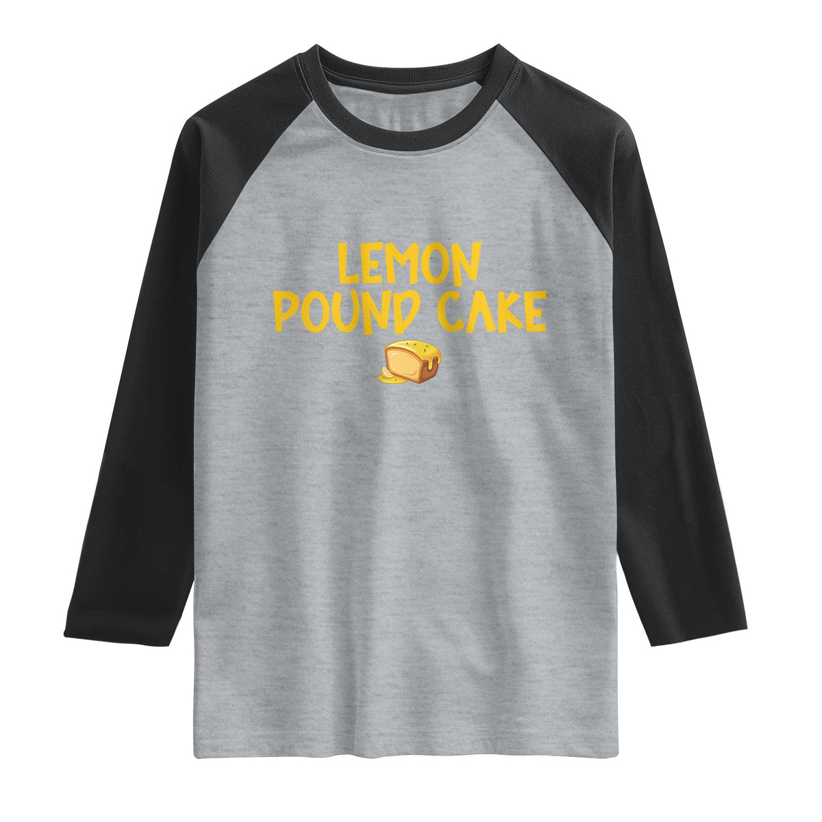 Lemon Pound Cake Team Raglan Shirt Viral Meme Dessert Parody Internet Culture Fans