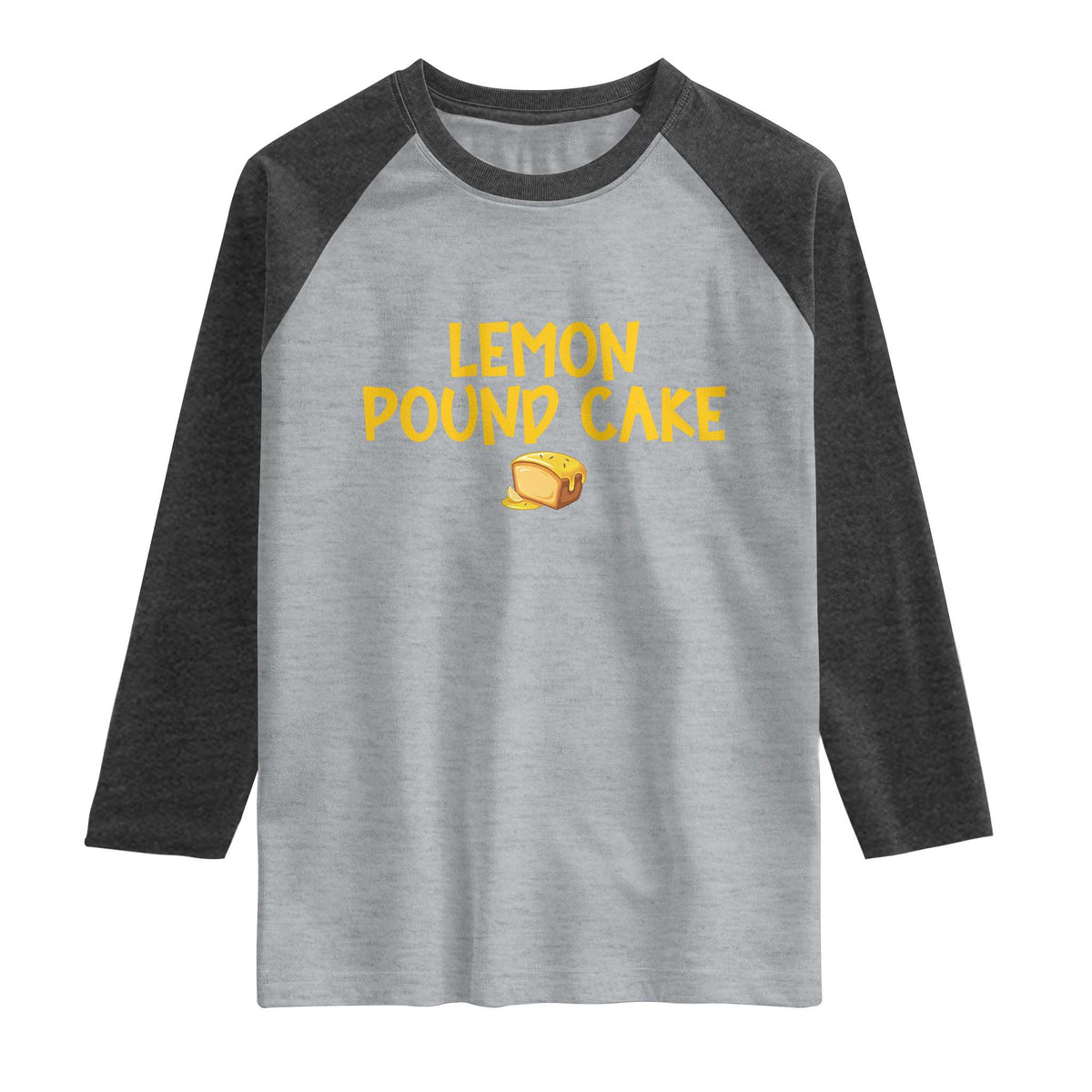 Lemon Pound Cake Team Raglan Shirt Viral Meme Dessert Parody Internet Culture Fans