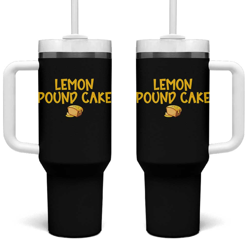Lemon Pound Cake Team Tumbler With Handle Viral Meme Dessert Parody Internet Culture Fans