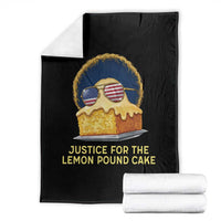 Justice for the Lemon Pound Cake Throw Blanket Viral Meme Dessert Parody Retro Hip Hop Vibe