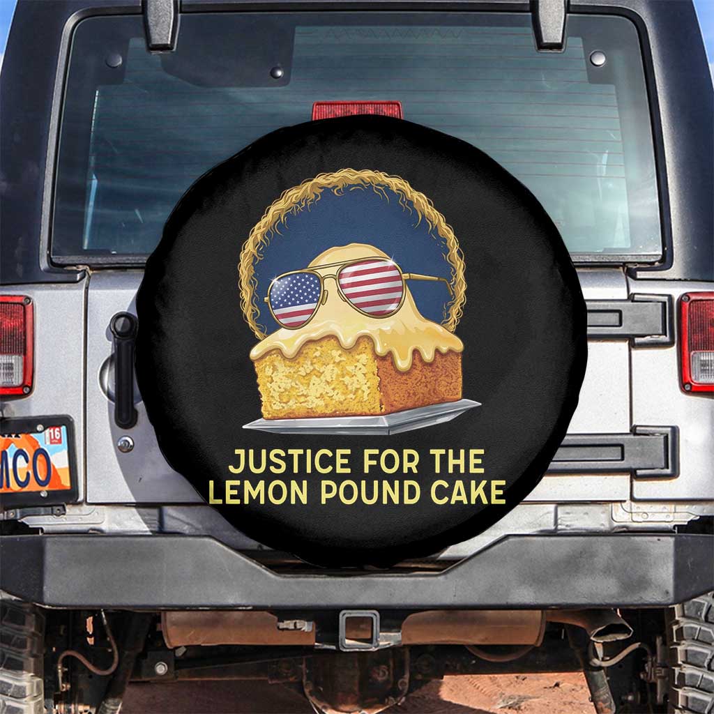 Justice for the Lemon Pound Cake Spare Tire Cover Viral Meme Dessert Parody Retro Hip Hop Vibe