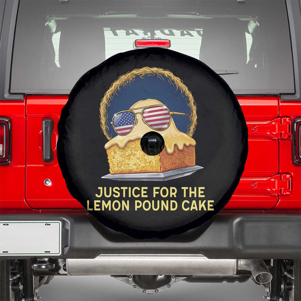 Justice for the Lemon Pound Cake Spare Tire Cover Viral Meme Dessert Parody Retro Hip Hop Vibe