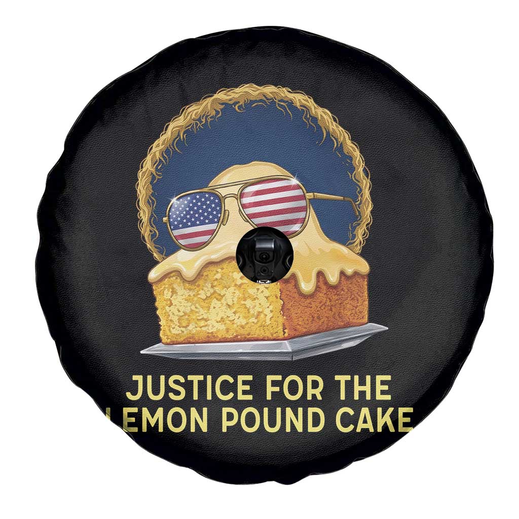 Justice for the Lemon Pound Cake Spare Tire Cover Viral Meme Dessert Parody Retro Hip Hop Vibe