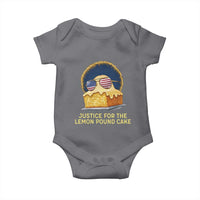 Justice for the Lemon Pound Cake Baby Onesie Viral Meme Dessert Parody Retro Hip Hop Vibe