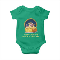 Justice for the Lemon Pound Cake Baby Onesie Viral Meme Dessert Parody Retro Hip Hop Vibe