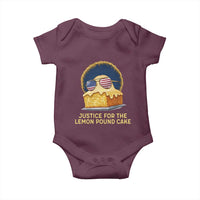 Justice for the Lemon Pound Cake Baby Onesie Viral Meme Dessert Parody Retro Hip Hop Vibe
