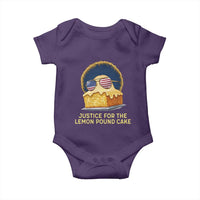 Justice for the Lemon Pound Cake Baby Onesie Viral Meme Dessert Parody Retro Hip Hop Vibe