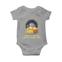 Justice for the Lemon Pound Cake Baby Onesie Viral Meme Dessert Parody Retro Hip Hop Vibe