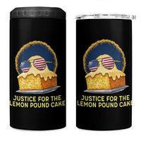 Justice for the Lemon Pound Cake 4 in 1 Can Cooler Tumbler Viral Meme Dessert Parody Retro Hip Hop Vibe