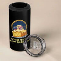 Justice for the Lemon Pound Cake 4 in 1 Can Cooler Tumbler Viral Meme Dessert Parody Retro Hip Hop Vibe