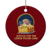 Justice for the Lemon Pound Cake Ceramic Ornament Viral Meme Dessert Parody Retro Hip Hop Vibe