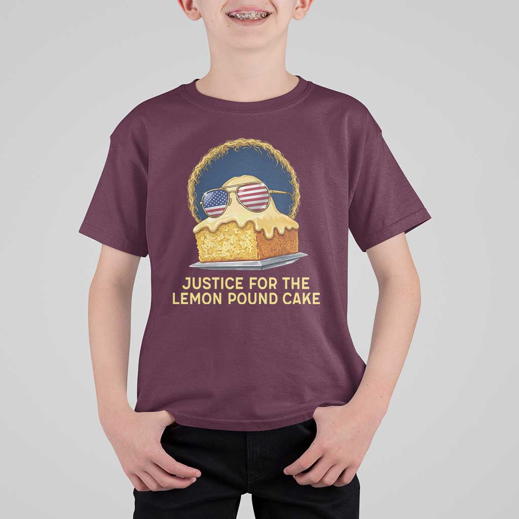 Justice for the Lemon Pound Cake T Shirt For Kid Viral Meme Dessert Parody Retro Hip Hop Vibe