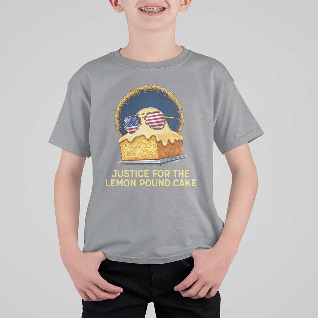 Justice for the Lemon Pound Cake T Shirt For Kid Viral Meme Dessert Parody Retro Hip Hop Vibe