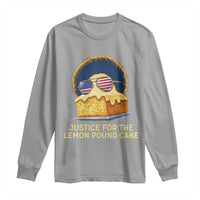 Justice for the Lemon Pound Cake Long Sleeve Shirt Viral Meme Dessert Parody Retro Hip Hop Vibe