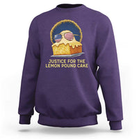 Justice for the Lemon Pound Cake Sweatshirt Viral Meme Dessert Parody Retro Hip Hop Vibe