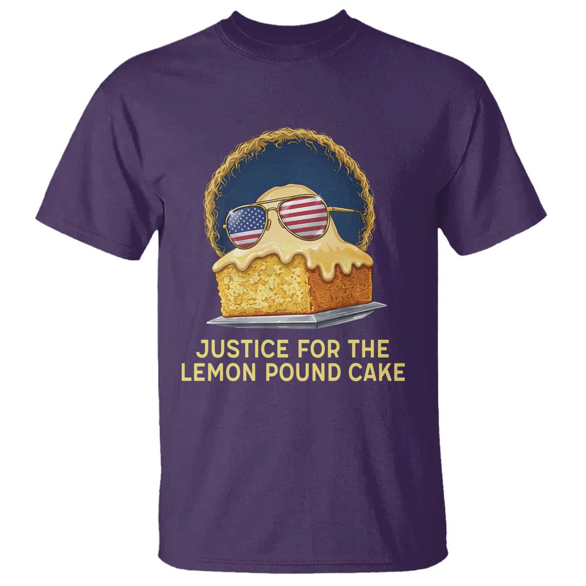 Justice for the Lemon Pound Cake T Shirt Viral Meme Dessert Parody Retro Hip Hop Vibe