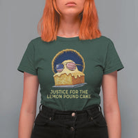 Justice for the Lemon Pound Cake T Shirt For Women Viral Meme Dessert Parody Retro Hip Hop Vibe