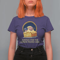 Justice for the Lemon Pound Cake T Shirt For Women Viral Meme Dessert Parody Retro Hip Hop Vibe