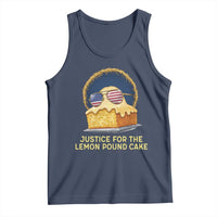 Justice for the Lemon Pound Cake Tank Top Viral Meme Dessert Parody Retro Hip Hop Vibe