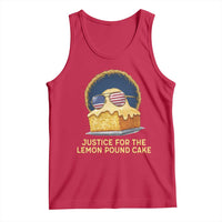 Justice for the Lemon Pound Cake Tank Top Viral Meme Dessert Parody Retro Hip Hop Vibe