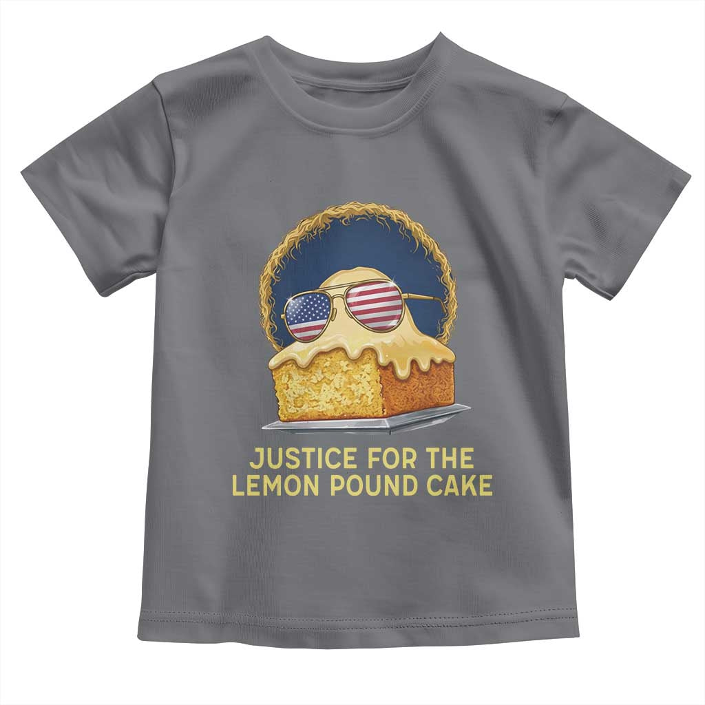Justice for the Lemon Pound Cake Toddler T Shirt Viral Meme Dessert Parody Retro Hip Hop Vibe