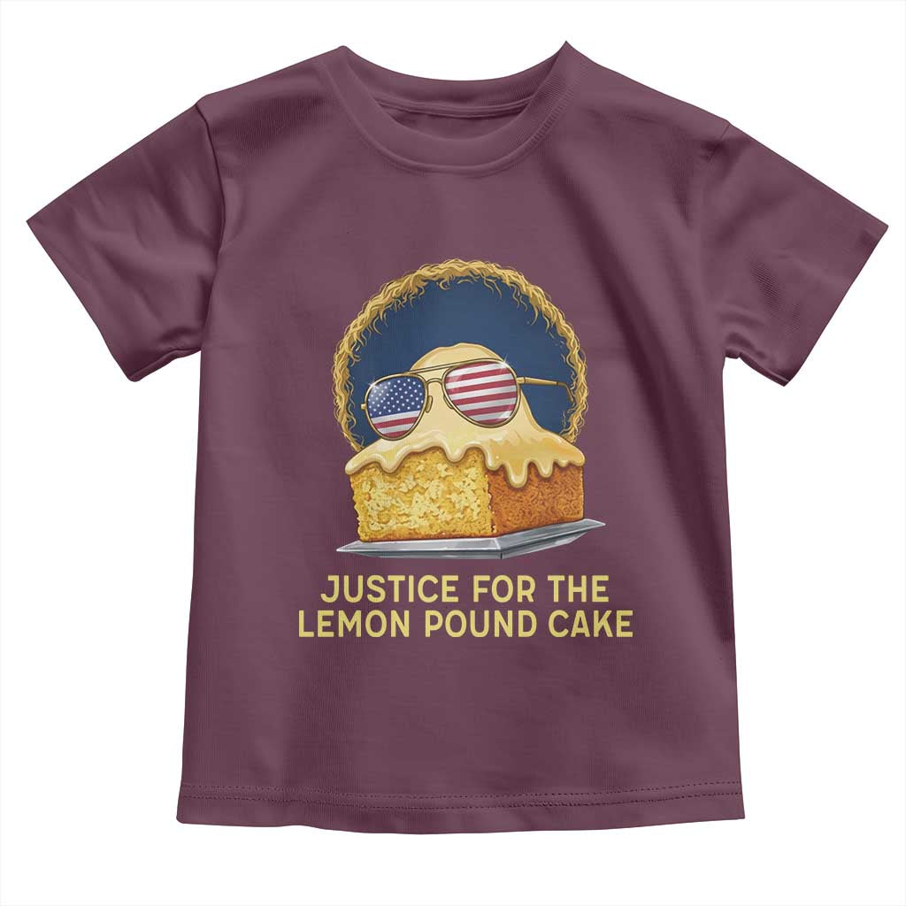 Justice for the Lemon Pound Cake Toddler T Shirt Viral Meme Dessert Parody Retro Hip Hop Vibe
