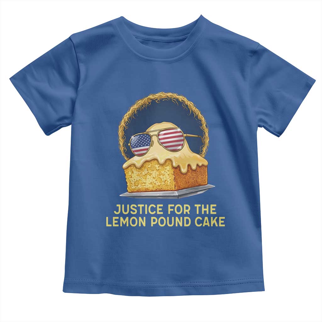 Justice for the Lemon Pound Cake Toddler T Shirt Viral Meme Dessert Parody Retro Hip Hop Vibe