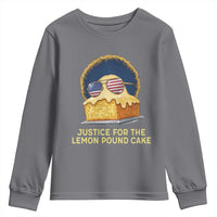 Justice for the Lemon Pound Cake Youth Sweatshirt Viral Meme Dessert Parody Retro Hip Hop Vibe