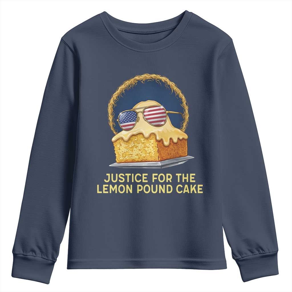 Justice for the Lemon Pound Cake Youth Sweatshirt Viral Meme Dessert Parody Retro Hip Hop Vibe