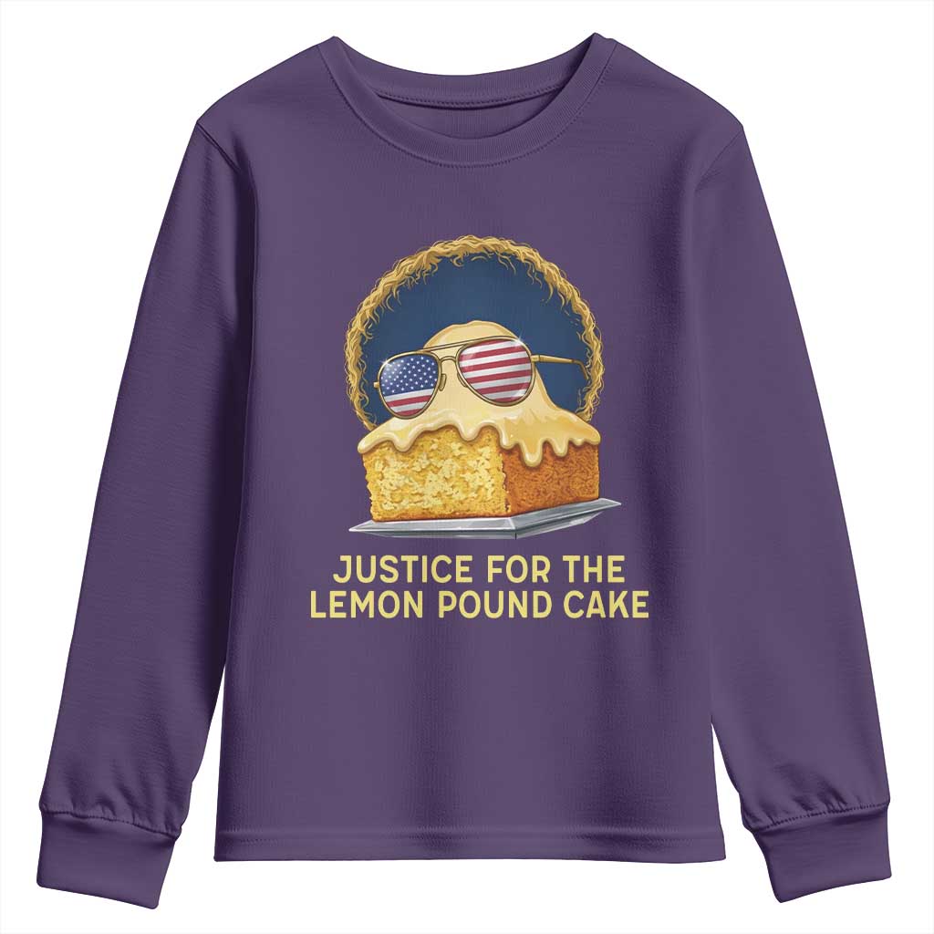 Justice for the Lemon Pound Cake Youth Sweatshirt Viral Meme Dessert Parody Retro Hip Hop Vibe