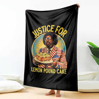 Justice for Lemon Pound Cake Patriotic Meme Throw Blanket Funny Viral Hip Hop Parody for Music Rap Fans