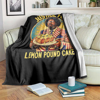 Justice for Lemon Pound Cake Patriotic Meme Throw Blanket Funny Viral Hip Hop Parody for Music Rap Fans