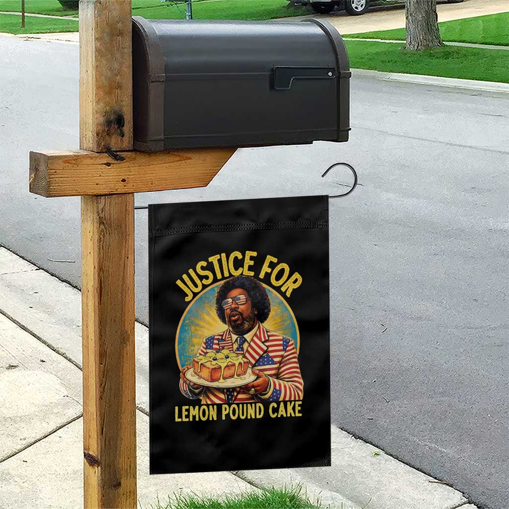 Justice for Lemon Pound Cake Patriotic Meme Garden Flag Funny Viral Hip Hop Parody for Music Rap Fans