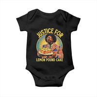 Justice for Lemon Pound Cake Patriotic Meme Baby Onesie Funny Viral Hip Hop Parody for Music Rap Fans