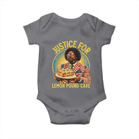 Justice for Lemon Pound Cake Patriotic Meme Baby Onesie Funny Viral Hip Hop Parody for Music Rap Fans
