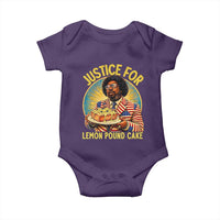 Justice for Lemon Pound Cake Patriotic Meme Baby Onesie Funny Viral Hip Hop Parody for Music Rap Fans