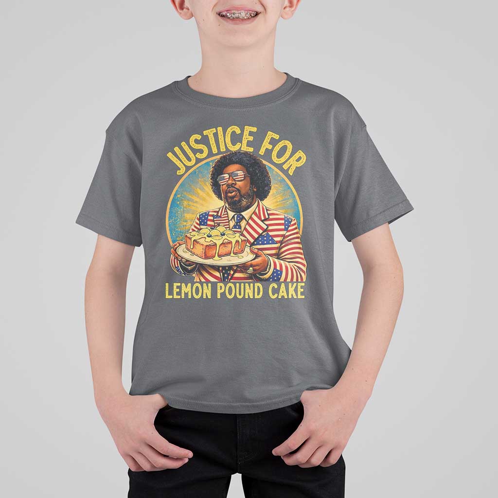 Justice for Lemon Pound Cake Patriotic Meme T Shirt For Kid Funny Viral Hip Hop Parody for Music Rap Fans
