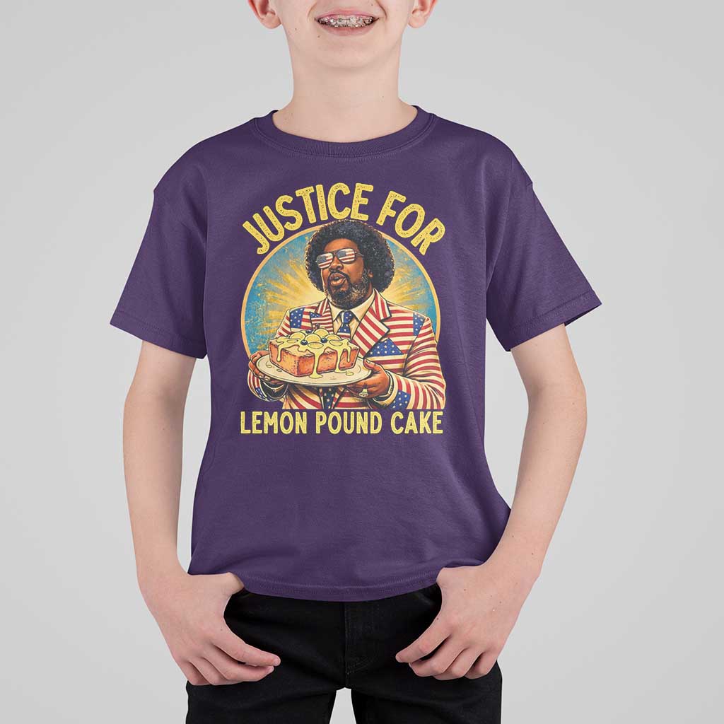 Justice for Lemon Pound Cake Patriotic Meme T Shirt For Kid Funny Viral Hip Hop Parody for Music Rap Fans