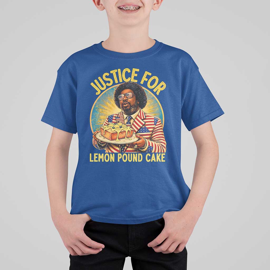 Justice for Lemon Pound Cake Patriotic Meme T Shirt For Kid Funny Viral Hip Hop Parody for Music Rap Fans