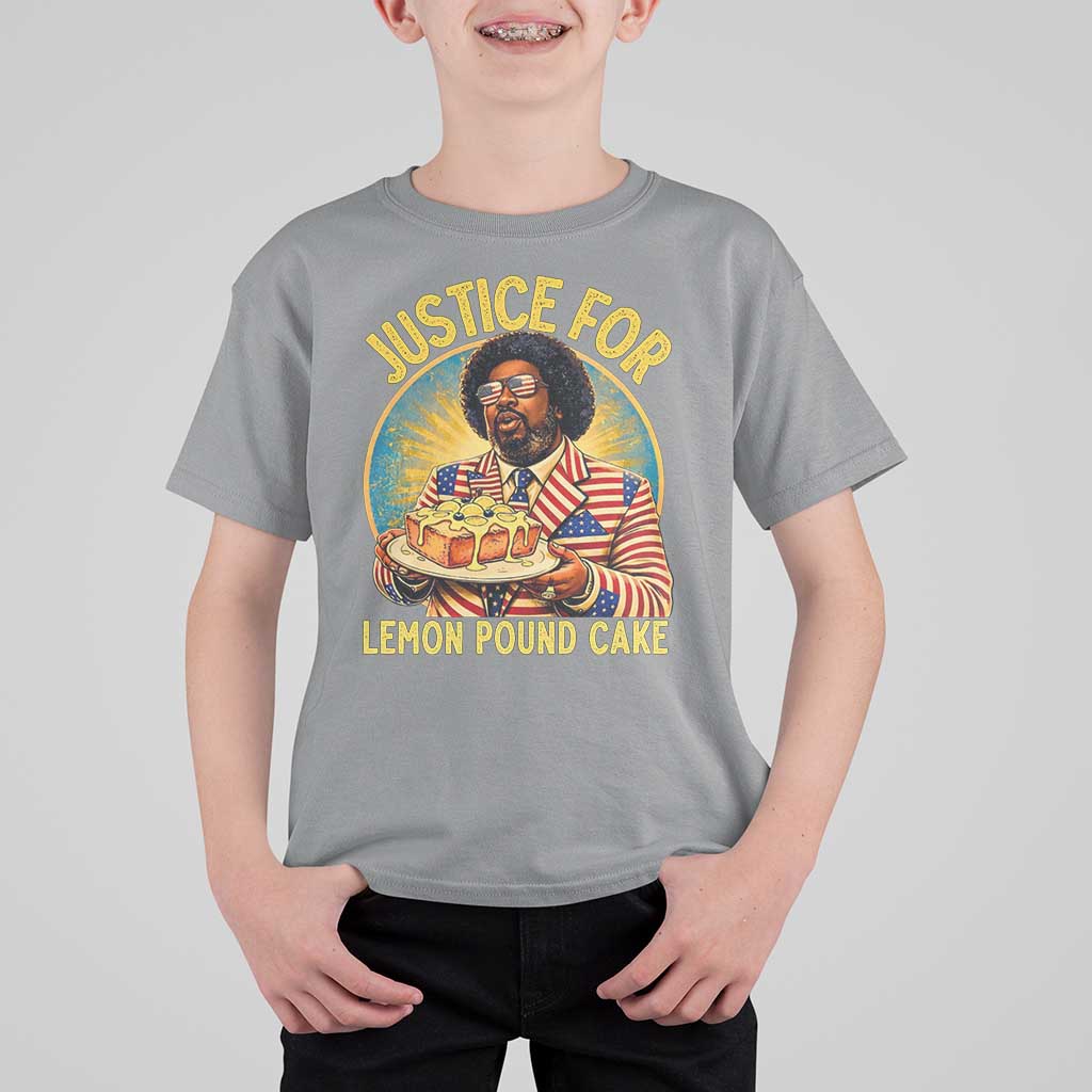 Justice for Lemon Pound Cake Patriotic Meme T Shirt For Kid Funny Viral Hip Hop Parody for Music Rap Fans