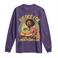 Justice for Lemon Pound Cake Patriotic Meme Long Sleeve Shirt Funny Viral Hip Hop Parody for Music Rap Fans