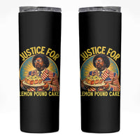 Justice for Lemon Pound Cake Patriotic Meme Skinny Tumbler Funny Viral Hip Hop Parody for Music Rap Fans