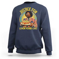 Justice for Lemon Pound Cake Patriotic Meme Sweatshirt Funny Viral Hip Hop Parody for Music Rap Fans
