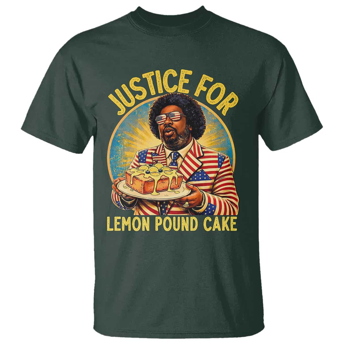 Justice for Lemon Pound Cake Patriotic Meme T Shirt Funny Viral Hip Hop Parody for Music Rap Fans
