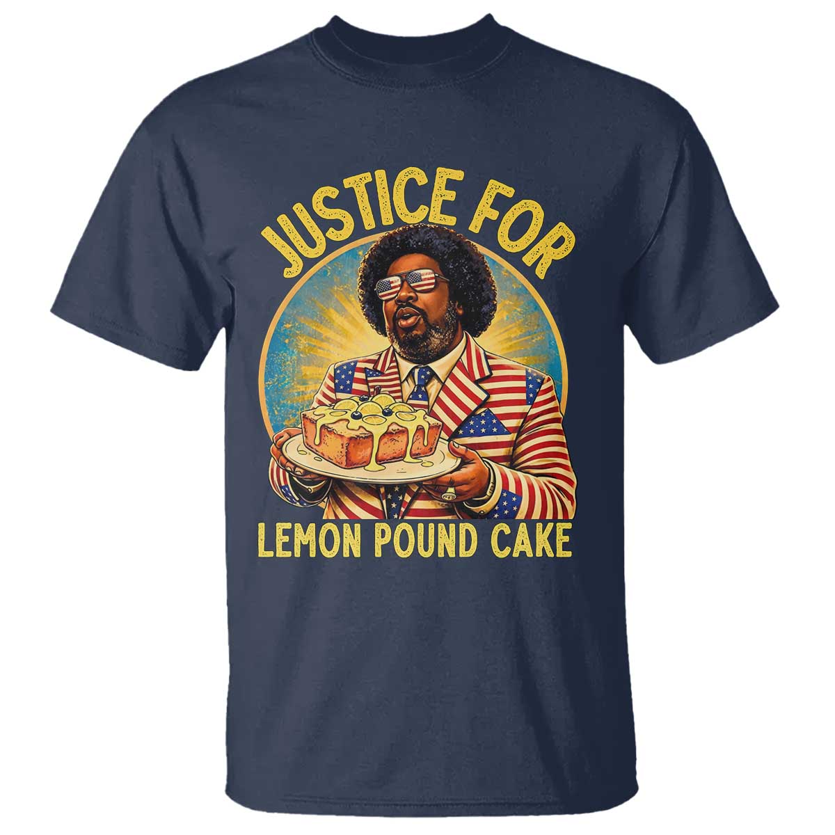 Justice for Lemon Pound Cake Patriotic Meme T Shirt Funny Viral Hip Hop Parody for Music Rap Fans