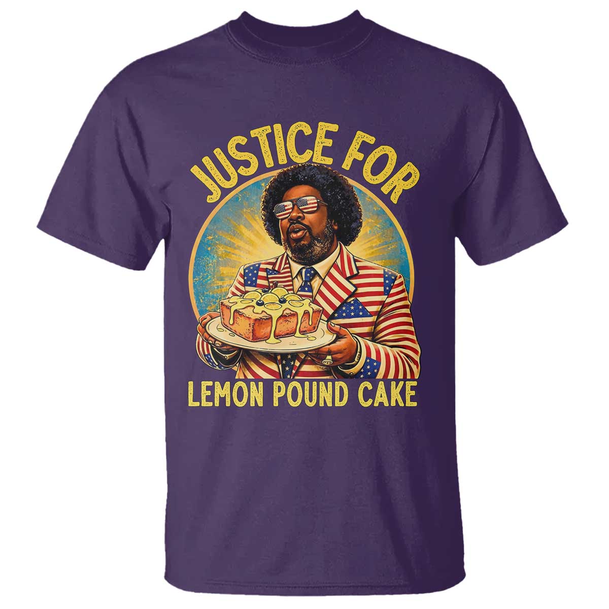 Justice for Lemon Pound Cake Patriotic Meme T Shirt Funny Viral Hip Hop Parody for Music Rap Fans