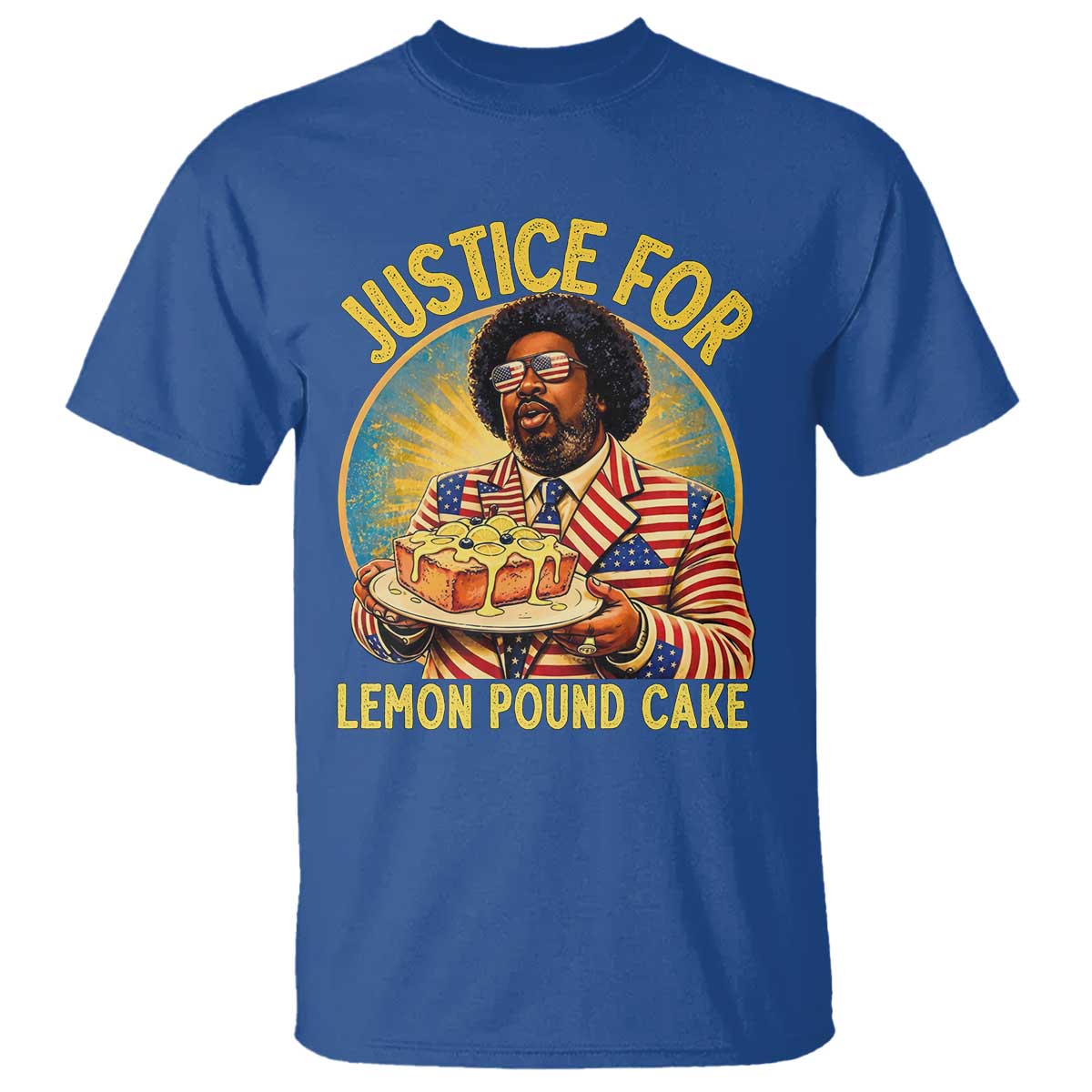 Justice for Lemon Pound Cake Patriotic Meme T Shirt Funny Viral Hip Hop Parody for Music Rap Fans