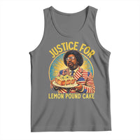 Justice for Lemon Pound Cake Patriotic Meme Tank Top Funny Viral Hip Hop Parody for Music Rap Fans
