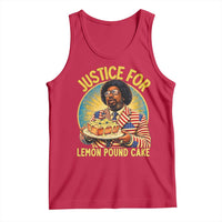 Justice for Lemon Pound Cake Patriotic Meme Tank Top Funny Viral Hip Hop Parody for Music Rap Fans