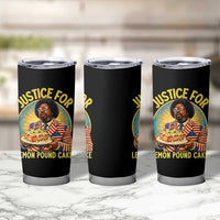Justice for Lemon Pound Cake Patriotic Meme Tumbler Cup Funny Viral Hip Hop Parody for Music Rap Fans